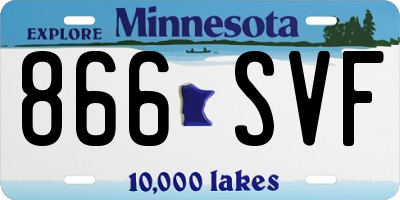 MN license plate 866SVF