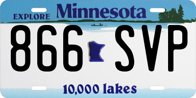 MN license plate 866SVP