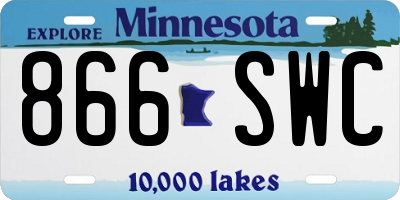 MN license plate 866SWC
