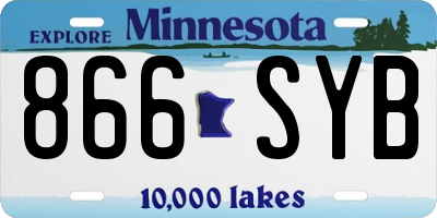 MN license plate 866SYB