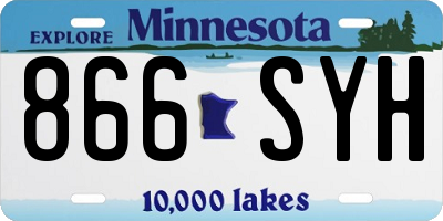 MN license plate 866SYH