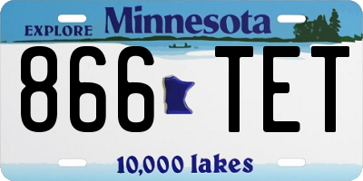 MN license plate 866TET