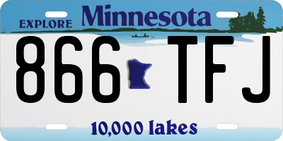 MN license plate 866TFJ