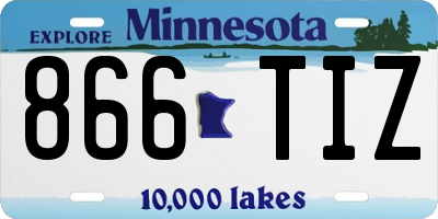 MN license plate 866TIZ