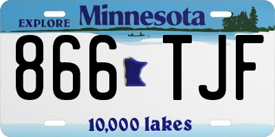 MN license plate 866TJF