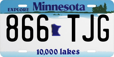 MN license plate 866TJG