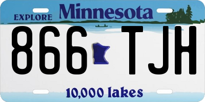 MN license plate 866TJH