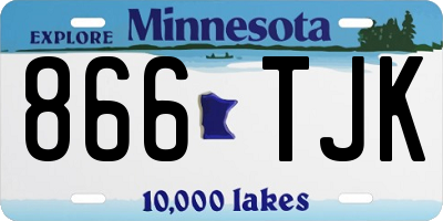 MN license plate 866TJK