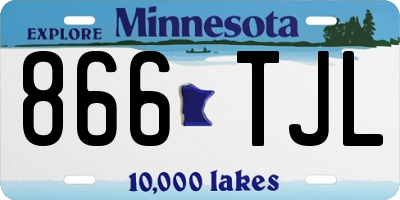 MN license plate 866TJL