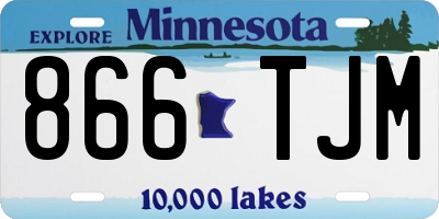 MN license plate 866TJM