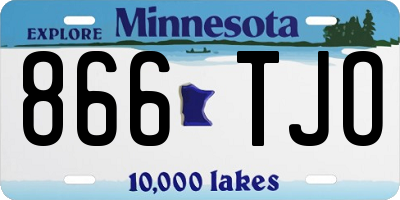 MN license plate 866TJO