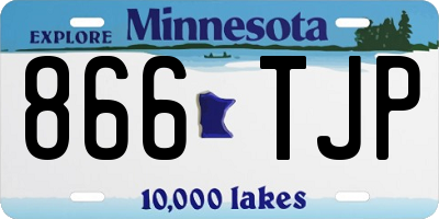 MN license plate 866TJP