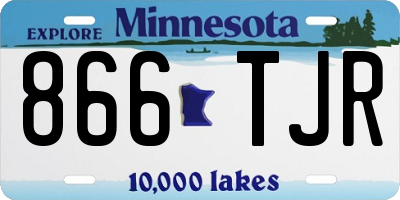MN license plate 866TJR