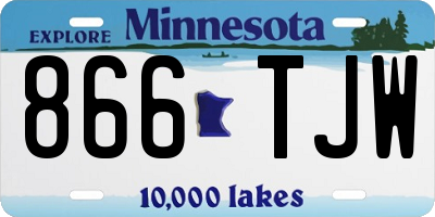 MN license plate 866TJW