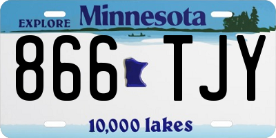 MN license plate 866TJY