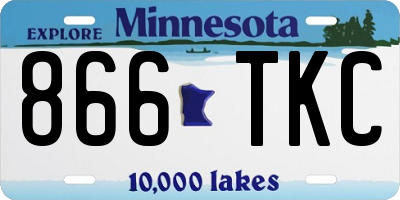 MN license plate 866TKC