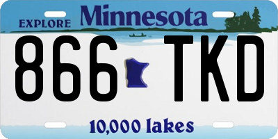 MN license plate 866TKD