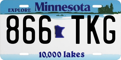 MN license plate 866TKG