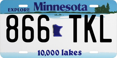 MN license plate 866TKL