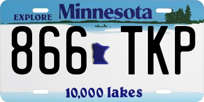 MN license plate 866TKP