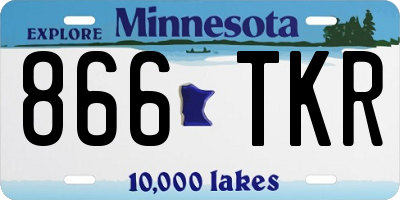 MN license plate 866TKR