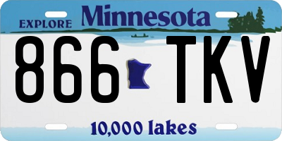 MN license plate 866TKV