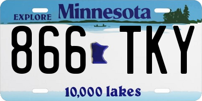 MN license plate 866TKY