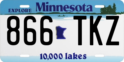 MN license plate 866TKZ