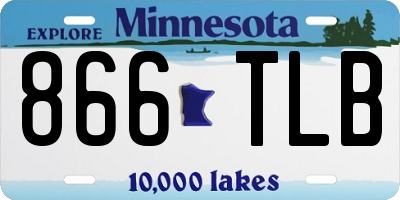 MN license plate 866TLB