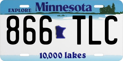 MN license plate 866TLC