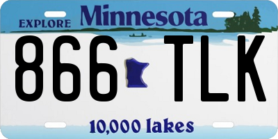 MN license plate 866TLK