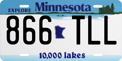 MN license plate 866TLL