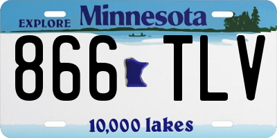 MN license plate 866TLV
