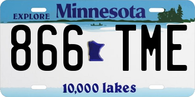 MN license plate 866TME