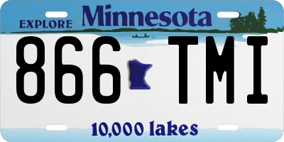 MN license plate 866TMI