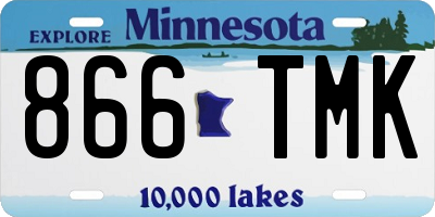 MN license plate 866TMK
