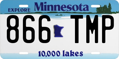 MN license plate 866TMP