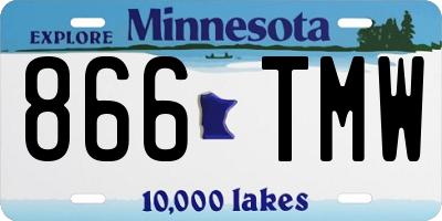 MN license plate 866TMW