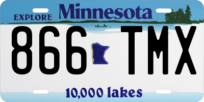MN license plate 866TMX