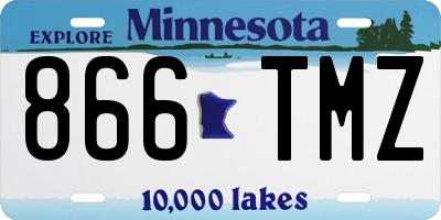 MN license plate 866TMZ