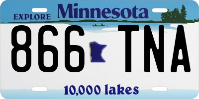 MN license plate 866TNA