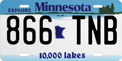 MN license plate 866TNB