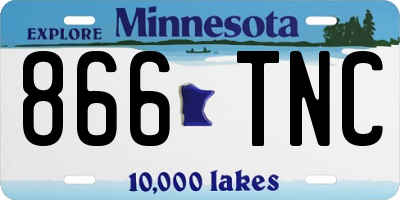 MN license plate 866TNC