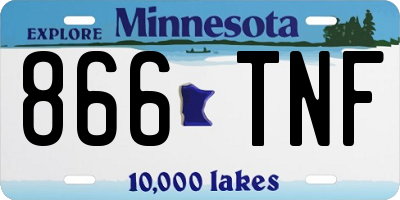 MN license plate 866TNF
