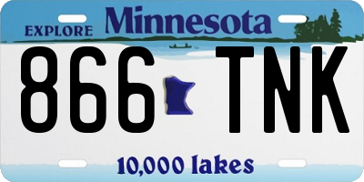 MN license plate 866TNK