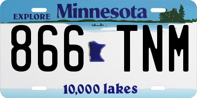 MN license plate 866TNM