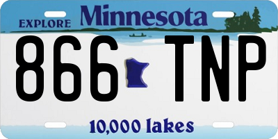 MN license plate 866TNP