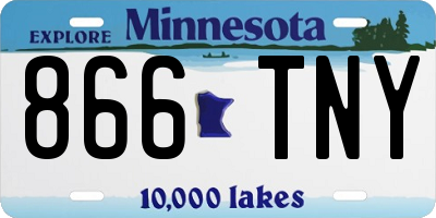 MN license plate 866TNY