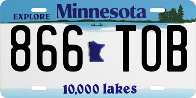 MN license plate 866TOB
