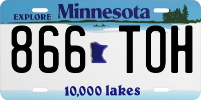MN license plate 866TOH